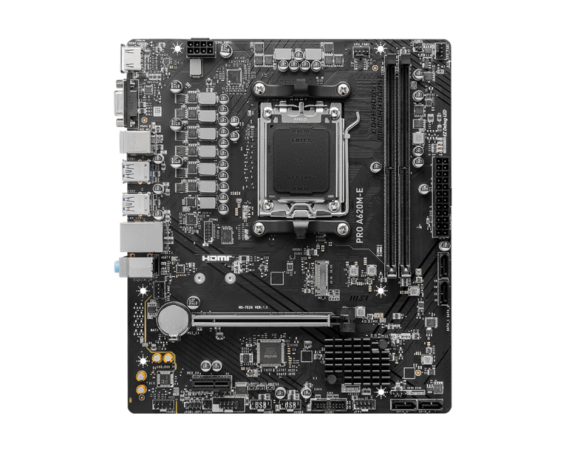 Image of MSI PRO A620M-E motherboard AMD A620 Socket AM5 mini ATX