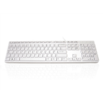 Accuratus 301 keyboard Universal USB QWERTY UK English Silver, White