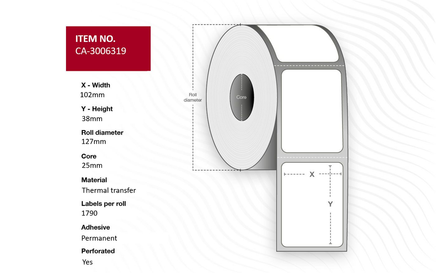 Capture White Ca-3006319 Printer Label