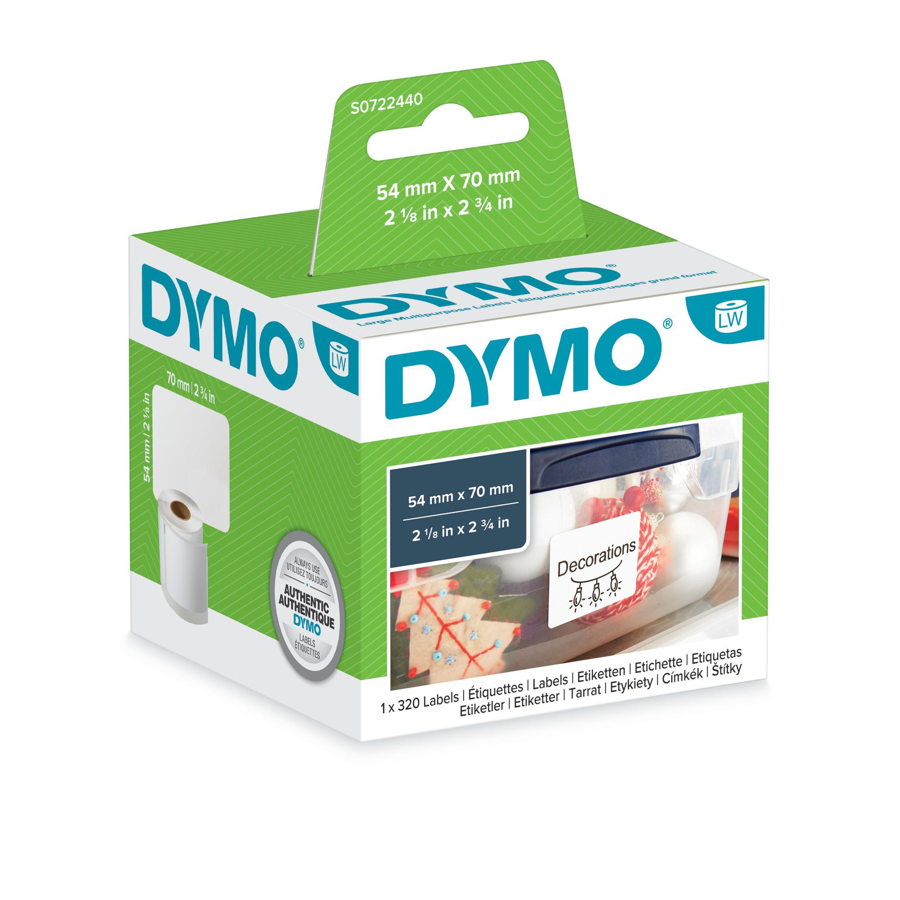 Image of Dymo 99015/S0722440 DirectLabel-etikettes Disk 70mm x 54mm for...