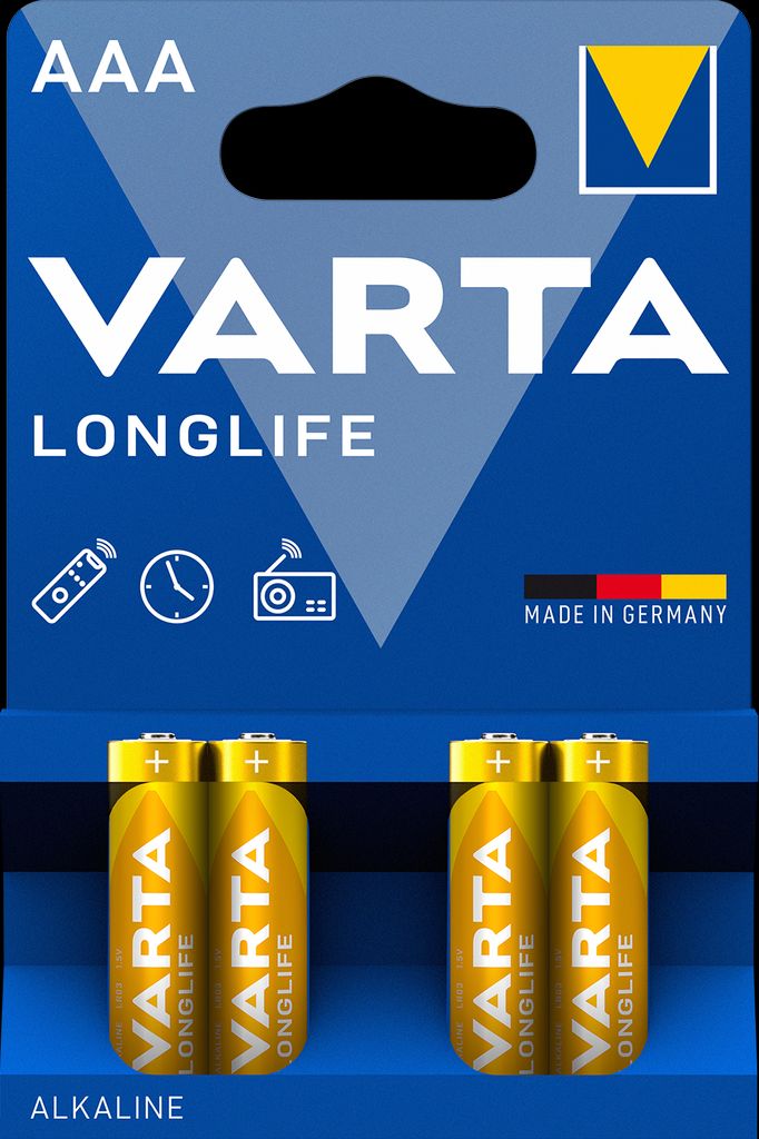 EU Product - Longlife Alkaline AAA battery LR3, 4-pack thumbnail