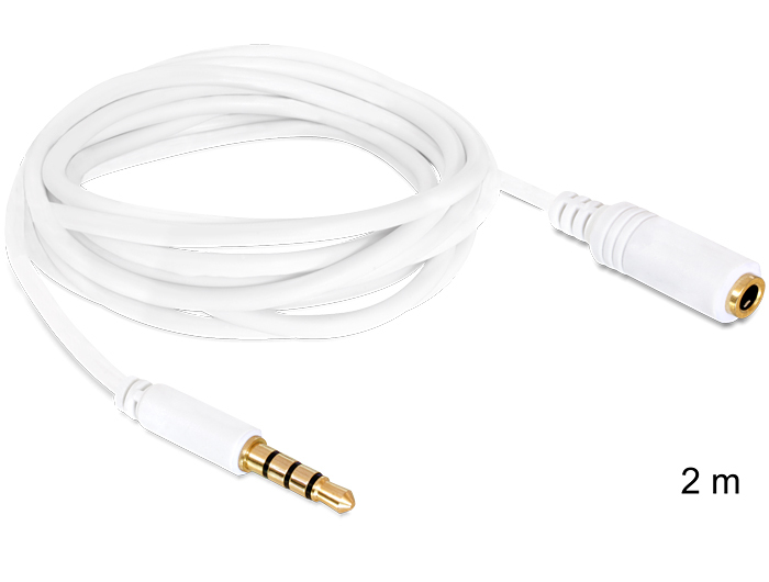 Image of DeLOCK 3.5mm 2m audio cable White