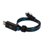 RealPower USB A/Lightning 0.75m Black, Blue