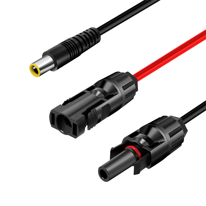 LogiLink Solar adapter cable, DC7909/M to 2x PVC/MF, CU, black/red, 1.8 m
