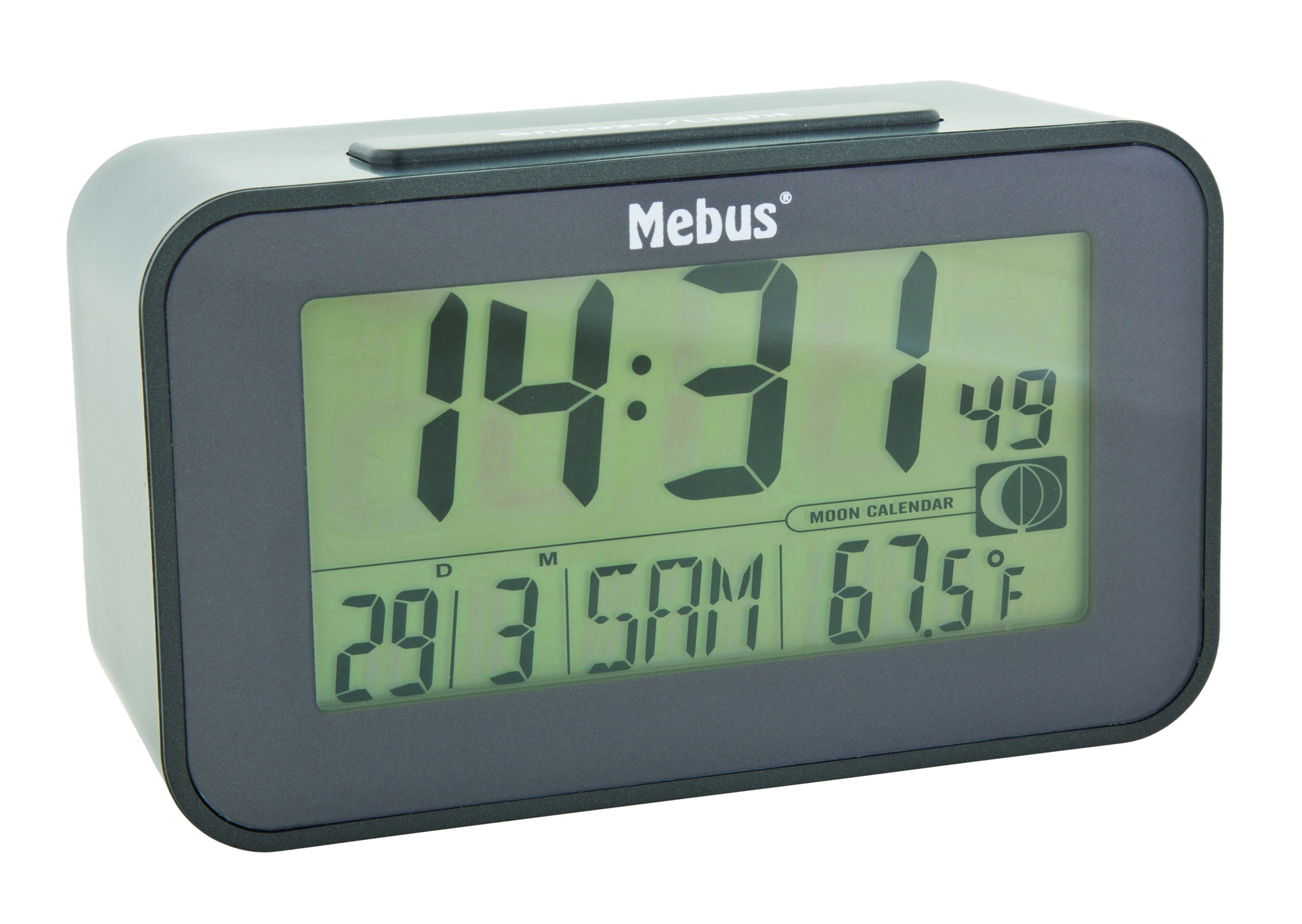Image of Mebus 51460 - Digital alarm clock - Anthracite - F °C - LCD - 2...