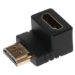 Maplin 90 Degree Fixed Angle HDMI Male to HDMI Female Adapter - Black