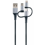 Schwaiger LKU 100 USB cable USB 2.0 1.5 m USB A Micro-USB B Black, Silver