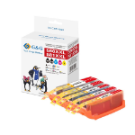 G&G 18827 inktcartridge 5 stuk(s) Compatibel Extra (Super) hoog rendement Foto blauw, Zwart
