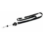 Durable Textile lanyard 15 with badge reel EXTRA STRONG