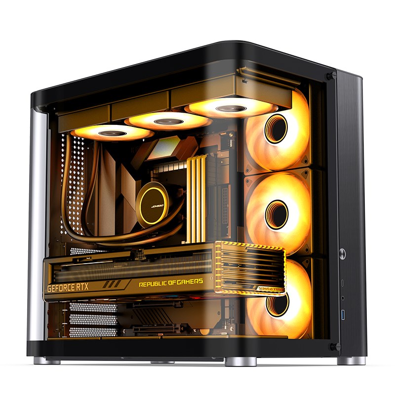 JNB Jonsbo TK-2 2.0 Midi-Tower, Tempered Glass - black