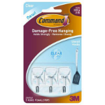 3M COMMAND ADHESIVE 17067CLR SMALL HOOKS WIRE WITH CLEAR STRIPS