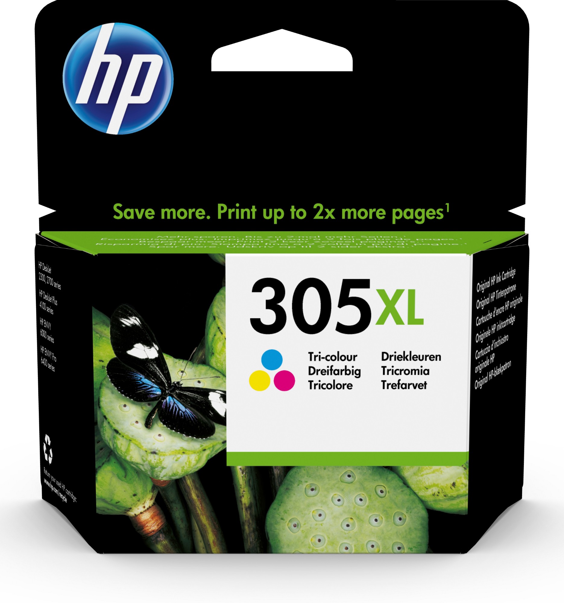 HP 3YM63AE/305XL Printhead cartridge color high-capacity, 200 pages for HP DeskJet 2710/e/Envy 6020/Envy 6020 e