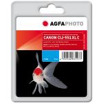 AgfaPhoto APCCLI551XLC inktcartridge 1 stuk(s) Normaal rendement Cyaan