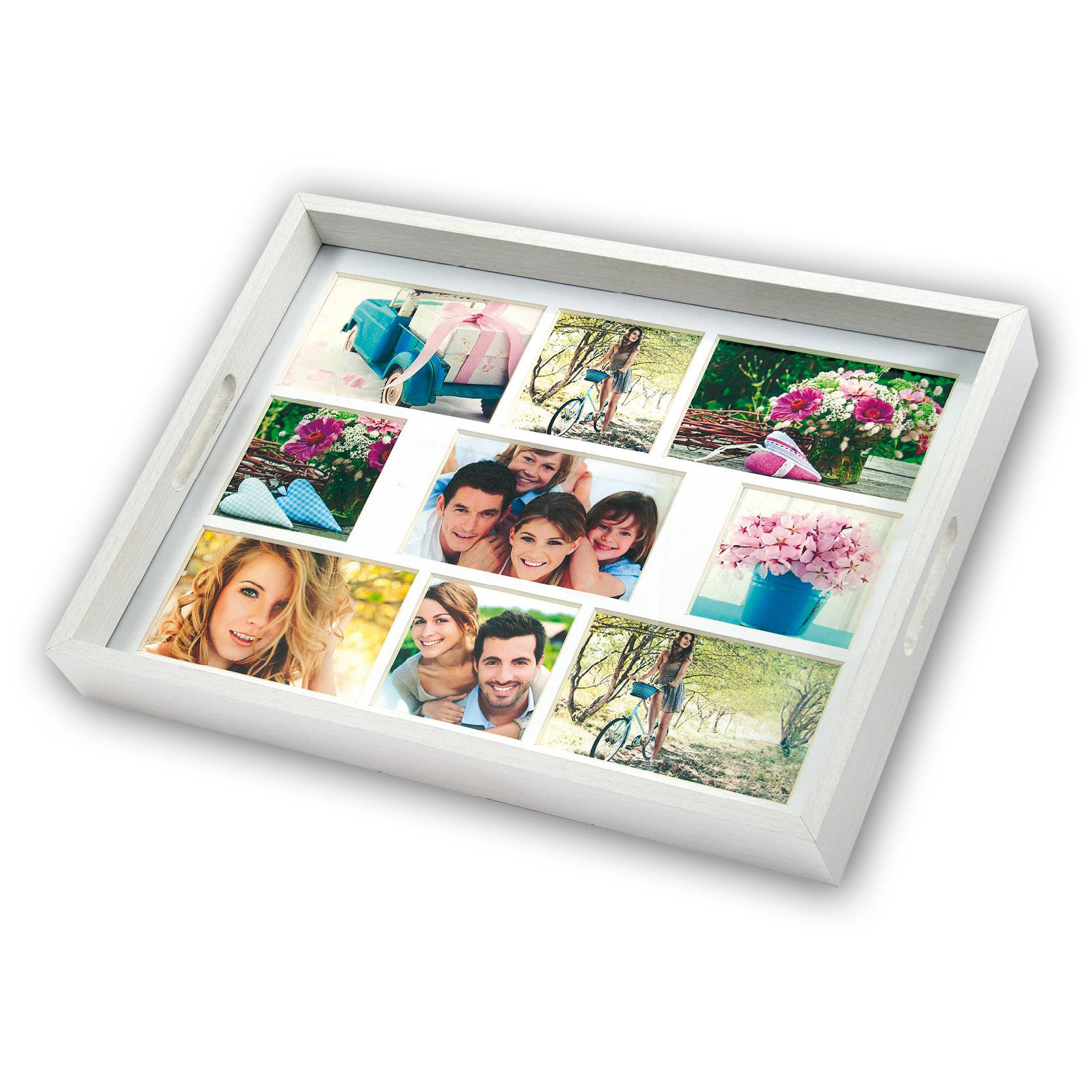 Image of ZEP W006 - Wood - White - Multi picture frame - Wall - 10 x 10 cm...