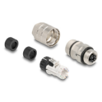 DeLOCK 86056 wire connector M12 Black, Stainless steel