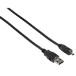 Hama USB 2.0 Cable USB-A Plug - mini USB-B Plug (B4), 1.8 m USB-kabel 1,8 m USB A Mini-USB B Zwart