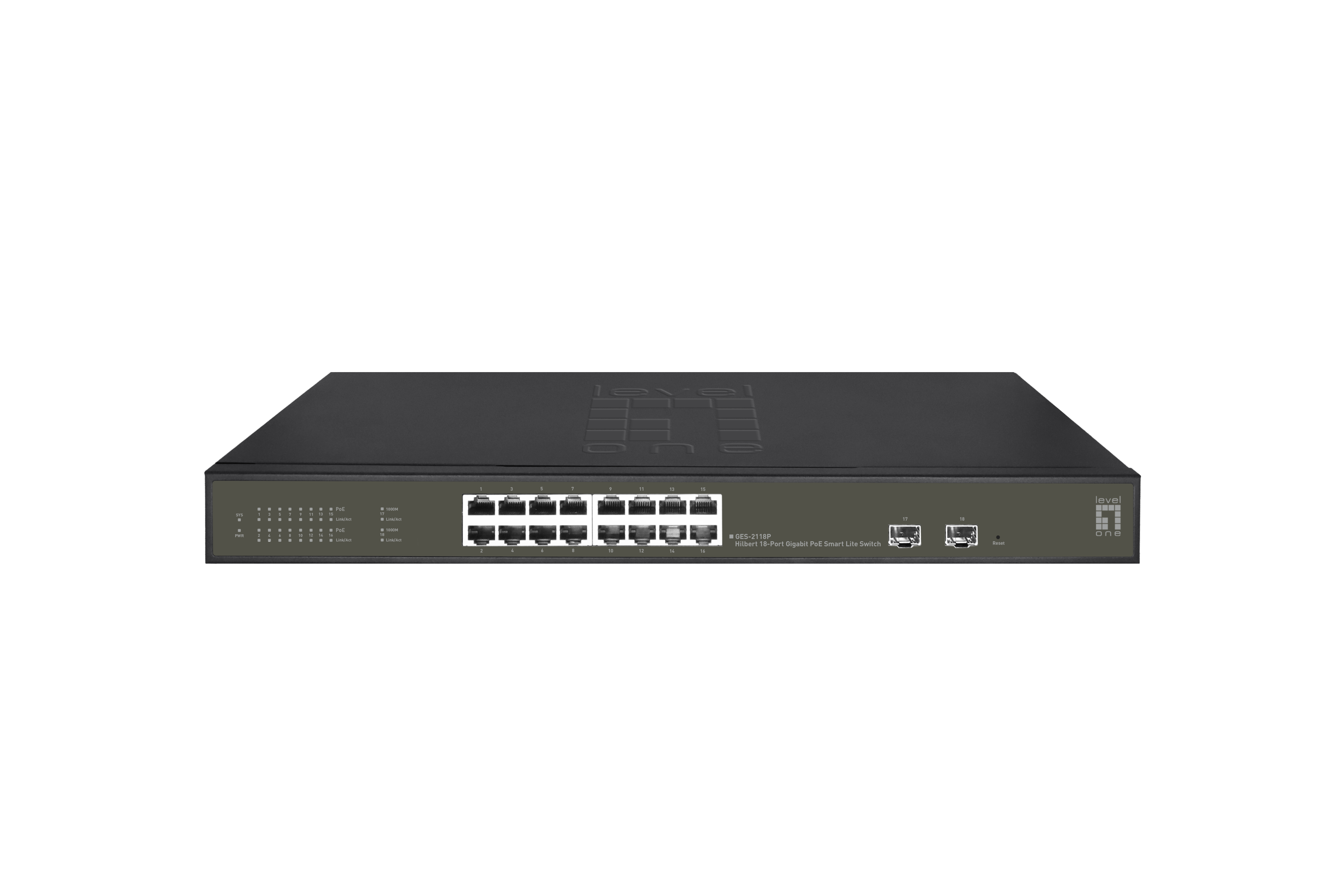 Image of LevelOne Hilbert 18-Port Gigabit PoE Smart Lite Switch, 16 PoE...