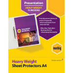 MARBIG COPYSAFE SHEET PROTECTORS HEAVY DUTY A4 CLEAR BOX 100