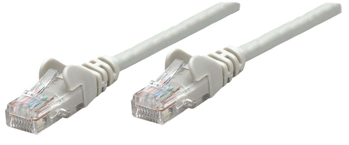 Photos - Cable (video, audio, USB) INTELLINET Network Patch Cable, Cat6A, 0.25m, Grey, Copper, S/FTP, LSO 736 