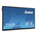 iiyama TE7502MIS-B1AG interactive whiteboard 190.5 cm (75") 3840 x 2160 pixels Touchscreen Black