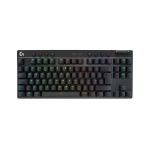 Logitech G PRO X TKL - Keyboard - backlit - wireless - 2.4 GHz, Bluetooth - QWERTY - UK - key switch: Tactile - black