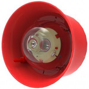 Wall Sounder Beacon, red  case, white LEDs