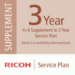 Ricoh 4+4 Supplement to 3 Year Service Plan