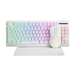 MARVO Scorpion CM310 Loot 30 3 in 1 RGB Gaming UK Layout TKL Keyboard, Mouse and Mat Bundle (White)