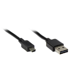 Alcasa USB 2.0 A/mini, 1m USB-kabel USB A Mini-USB A Zwart