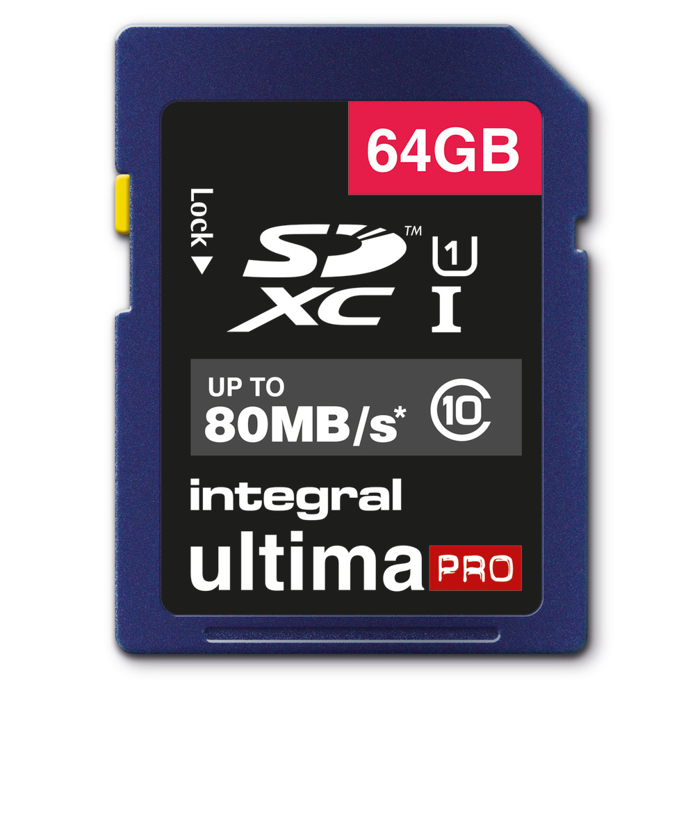 Integral 64GB SD CARD SDXC CL10 80 MB/S
