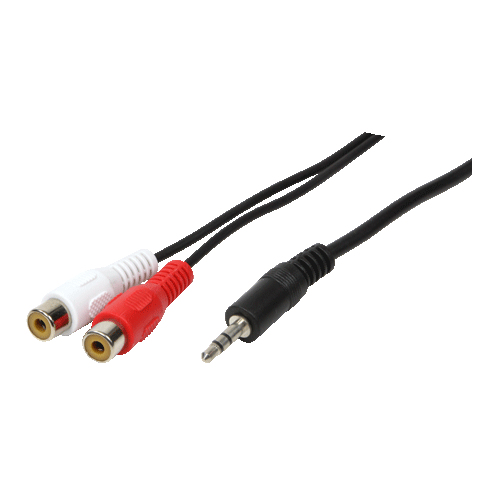 Image of LogiLink 1x3.5mm - 2xRCA, 1.5m audio cable 3.5mm Black