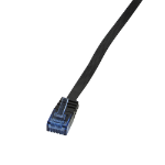 LogiLink 0.25m Cat.5e U/UTP networking cable Black Cat5e U/UTP (UTP)