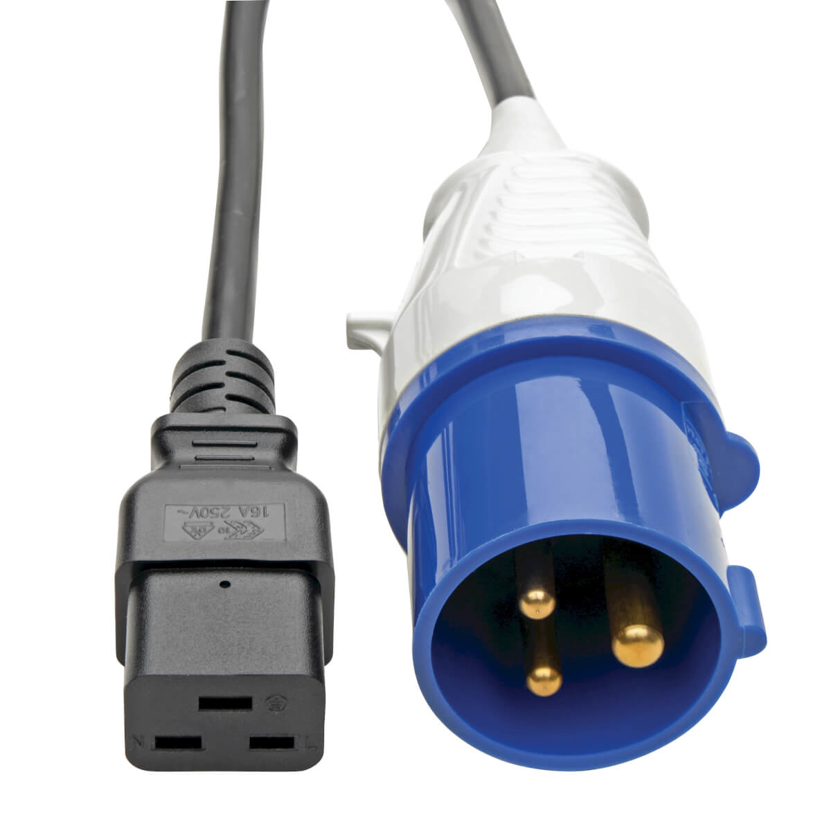 Photos - Cable (video, audio, USB) TrippLite Tripp Lite P070-010 IEC 309 to C19, Heavy-Duty Extension Cord - 16A, 2 