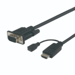 VisionTek 901218 video cable adapter 78.7" (2 m) HDMI + USB VGA (D-Sub) Black