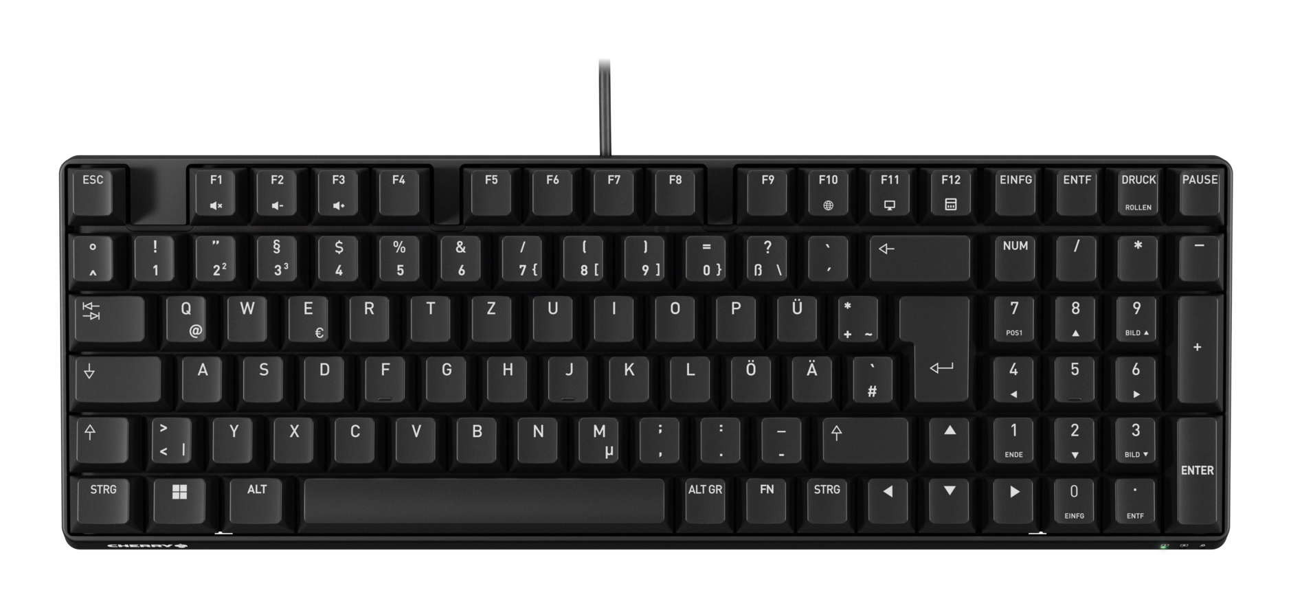 CHERRY K37ID keyboard Industrial USB QWERTZ German Black