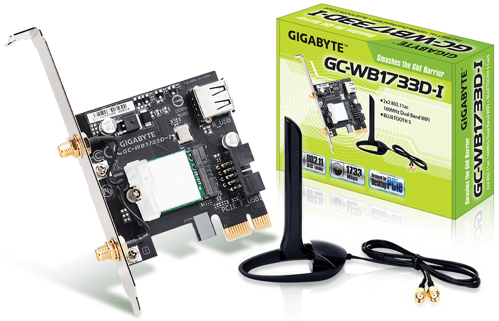 Gigabyte GC-WB1733D-I network card Internal WLAN / Bluetooth 1733 Mbit/s