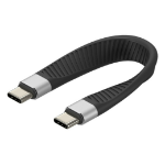 Techly ICOC-USBC-FL-U4 USB cable USB4 Gen 2x2 0.124 m Black