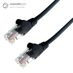 connektgear 0.3m RJ45 CAT6 UTP Stranded Flush Moulded LS0H Network Cable - 24AWG - Black