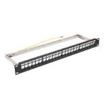 FDL 24 PORT EMPTY MODULAR KEYSTONE PATCH PANEL - SHIELDED (1U)