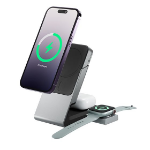 ALOGIC Matrix 3-in-1 Magnetic Charging Dock with Apple Watch Charger - Black