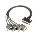 Moxa CBL-M44M9x4-50 serial cable Black DB44 DB9