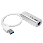Tripp Lite U336-000-GB-AL USB 3.0 SuperSpeed to Gigabit Ethernet NIC Network Adapter, 10/100/1000, Plug and Play, Aluminum