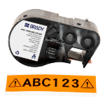 Brady M4C-1000-595-OR-BK printer label Black, Orange Self-adhesive printer label