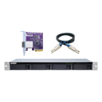 QNAP TL-R400S/24TB EXOS 4 Bay Rack HDD/SSD enclosure Black, Grey 2.5/3.5"