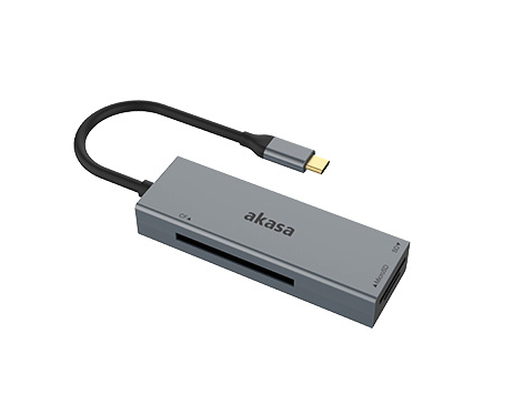 Image of Akasa AK-CR-09BK card reader USB 2.0 Type-C Grey