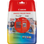 Canon 4540B018/CLI-526 Ink cartridge multi pack Bk,C,M,Y + Photopaper 10x15cm 50 sheet Blister, 4x450 pages 9ml Pack=4 for Canon Pixma IP 4850/MG 5350/MG 6150/MG 6250/MX 885