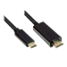 Alcasa GC-M0102 video cable adapter 3 m HDMI Type A (Standard) USB Type-C Black