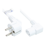 Alcasa P0131-W018 electriciteitssnoer Wit 1,8 m Netstekker type E+F C13 stekker