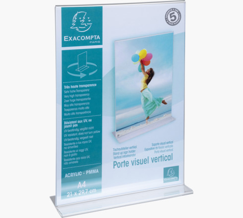 Image of Exacompta 84158D sign holder/information stand A4 Polymethyl...
