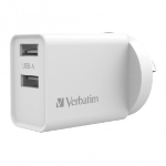 Verbatim 66593 mobile device charger Universal White AC Indoor